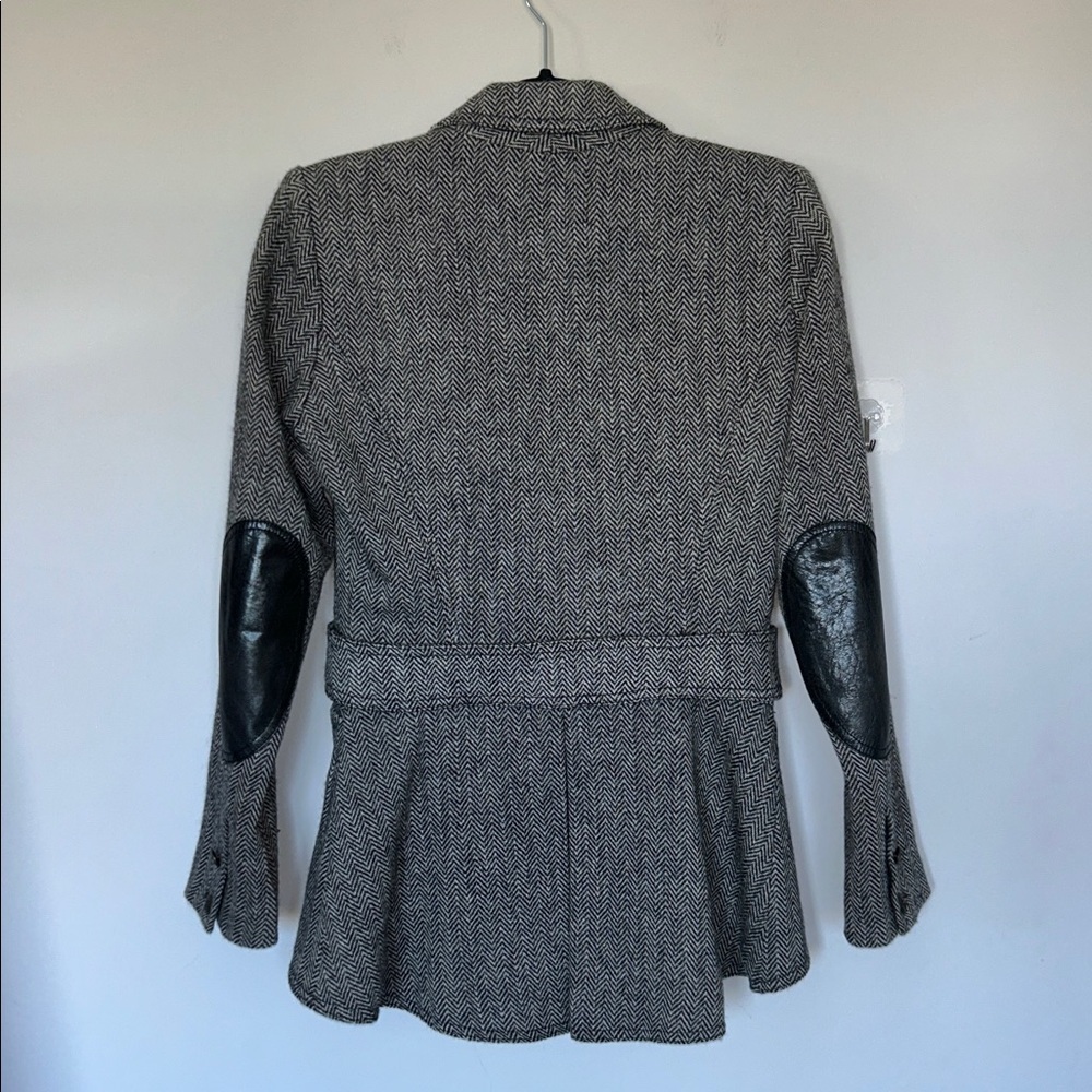 Smythe Chevron Herringbone Riding 2 Button Blazer - Picture 2 of 7